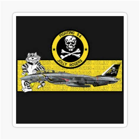 Us Navy Tomcat Vf Jolly Roger Patch Sticker Poster