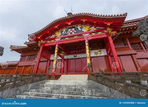 Shuri Castle Architecture Located in Okinawa Japan. Stock Photo - Image ...