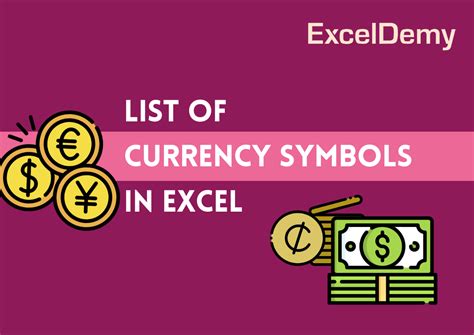 How To Access And Create A Custom List Of Currency Symbols In Excel