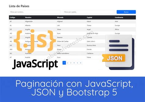 Paginación con JavaScript JSON y Bootstrap 5