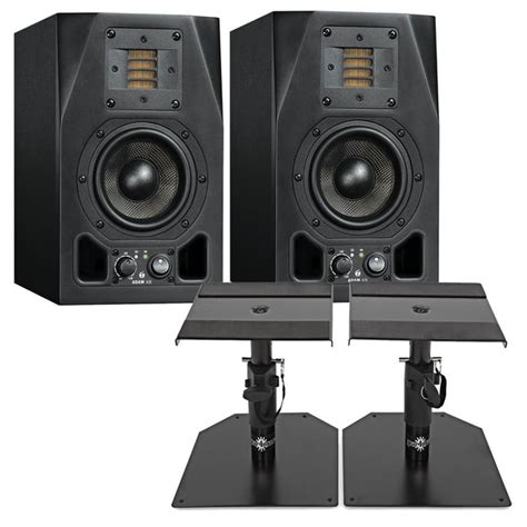 ADAM A3X Active Studio Monitors Includes Desktop Monitor Stands At