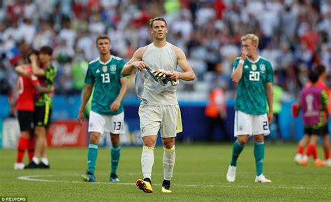 German Goalkeeper Manuel Neuer Looked Deflated As He Took His Gloves Up