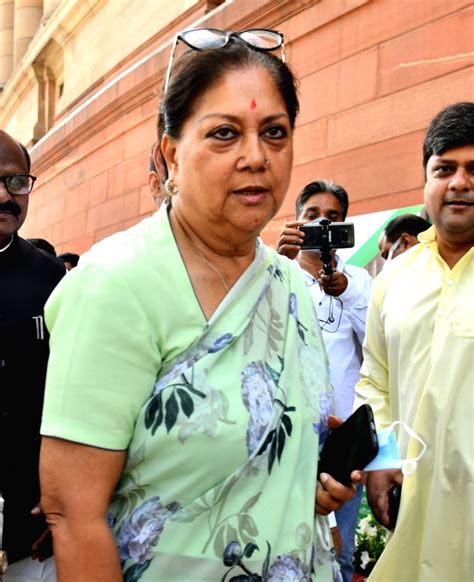 Bjp Leader Vasundhara Raje Scindia At The Parliament