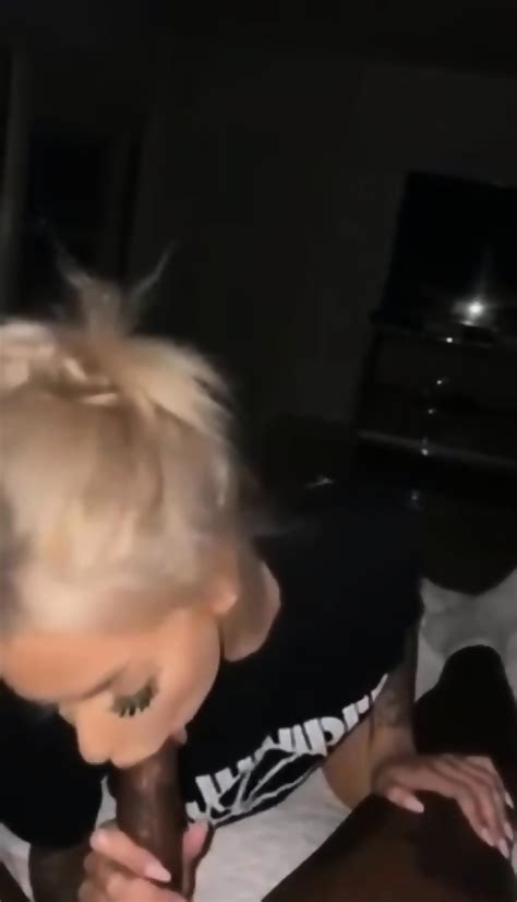 Tattooed Blonde Sucking BBC