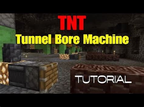 Minecraft Tutorial Bedrock Edition Tnt Tunnel Bore Machine Youtube