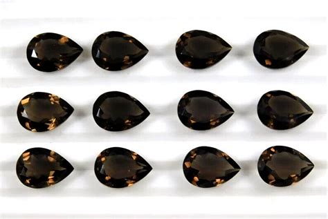 Lot Of 50 Pcs Natural Smoky Quartz 2x3mm Pear Shape Faceted Cut Loose