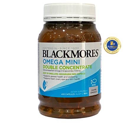 Viên Uống Dầu Cá Blackmores Omega Mini Double Concentrate 400 Viên