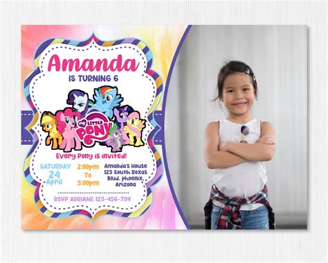 My Little Pony Birthday Invitation | My Little Pony Birthday Party | My ...