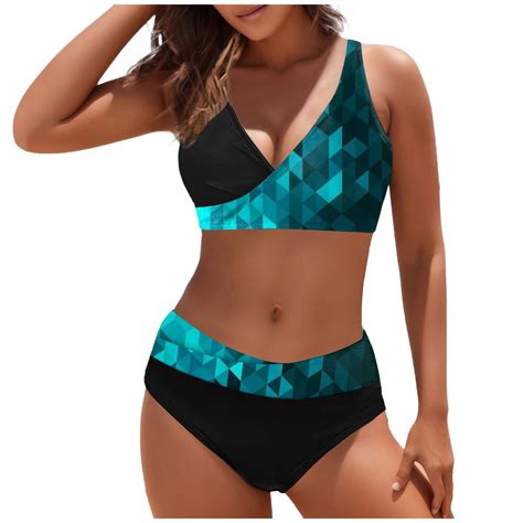 Gzea Swimming Suits For Women Piece Women S Bikini Split Print Sexy