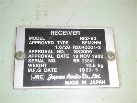 As Is Jrc Nrd Ndh Receiver Scanning Unit Ebay