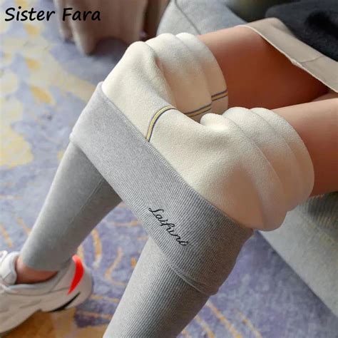 Sister Fara Leggings térmicos de terciopelo para mujer pantalones