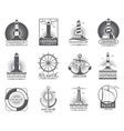 Vintage Marine Compass Logo Set Royalty Free Vector Image