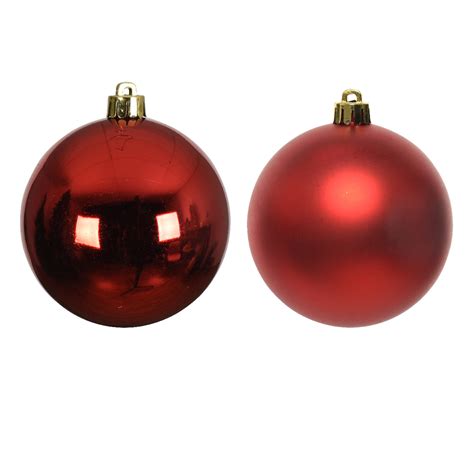 Er Set Weihnachtskugeln D Mm Alpin Rot Baumschmuck Kugeln