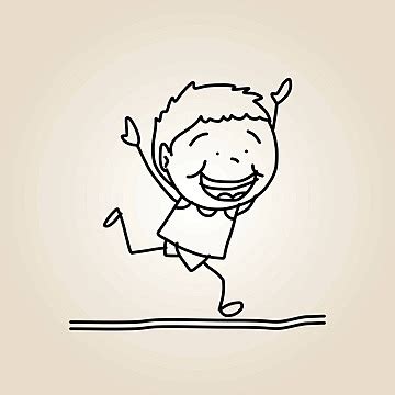 Hand Drawing Happy Kids Happiness Pen Children Vector, Happiness, Pen ...