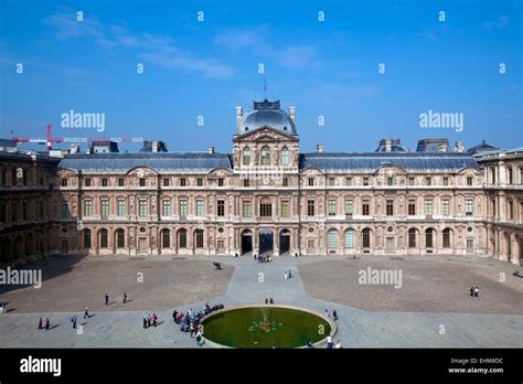 Aerial view of Louvre museum, Paris, France Stock Photo - Alamy