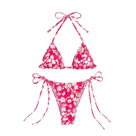 Xuapaodt Bikini Set Womens Sexy Lips Flowers Hearts Stripes Plaid