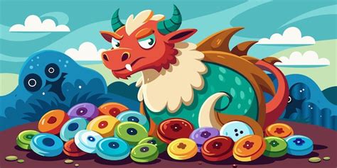 Premium Vector | A cartoon illustration of a dragon with purple eyes and purple eyes