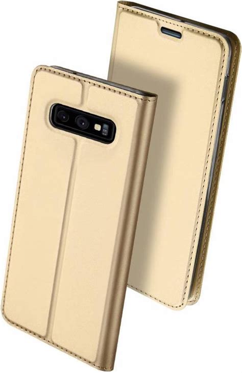 Dux Ducis Pro Serie Slim Wallet Hoes Samsung Galaxy S E Goud