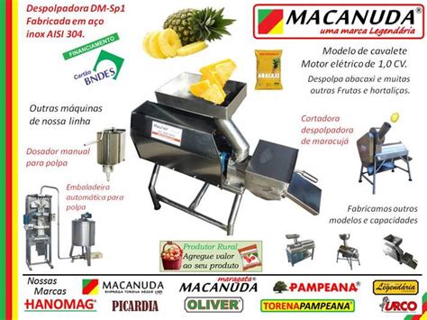 ABACAXI MÁQUINAS DESPOLPADORAS MARCA MACANUDA CIMM