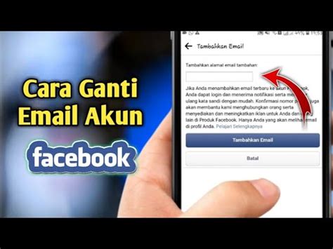 Cara Mengganti Email Facebook Ubah Email Lama Ke Yang Baru YouTube