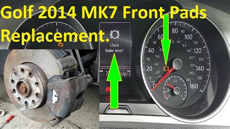 Vw Golf Mk Front Brake Pads Replacement With Wear Sensor Youtube