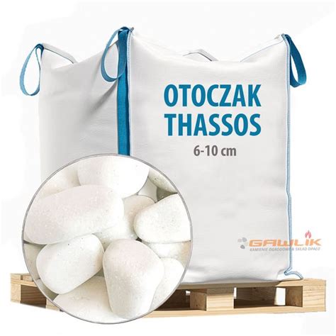 Duże Białe Kamienie do Ogrodu Thassos 6 10cm Big Bag