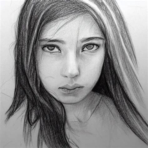 Girl Year Pencil Sketch Arthub Ai