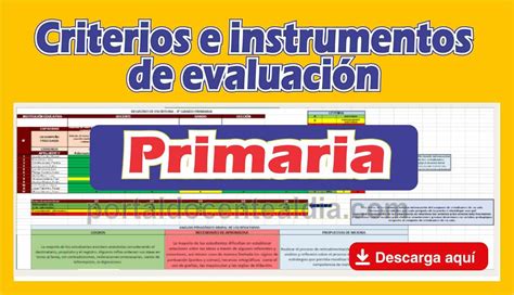 Criterios E Instrumentos De Evaluaci N Nivel Primaria Descargar Ppt