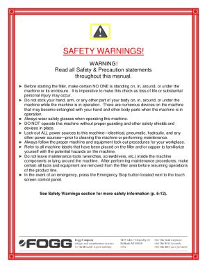 Fillable Online Safety Data Sheets And Warning Signs Fax Email Print