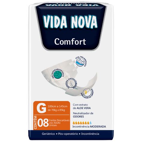 Fralda Geri Trica Vida Nova Comfort Pacotes Toalha Umedecida