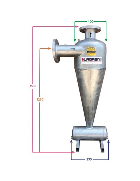 Hydrocyclone Sand Separator Filter Flanged Dn100 4 For Irrigation