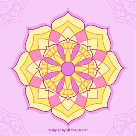 Fondo De Mandala Colorido Vector Gratis