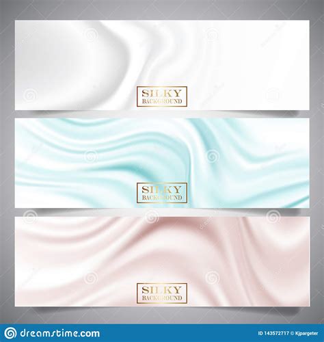 Silk Texture Banners Stock Vector Illustration Of Header 143572717