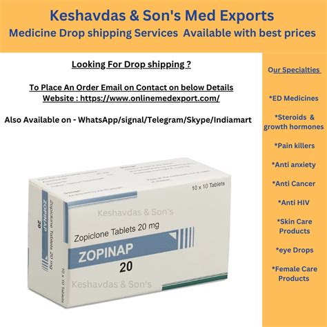 Zopinap Zopiclone Mg Tablet For Oral At Rs Stripe In Nagpur