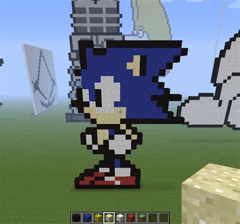 sonic - minecraft pixel art by Rest-In-Pixels on DeviantArt