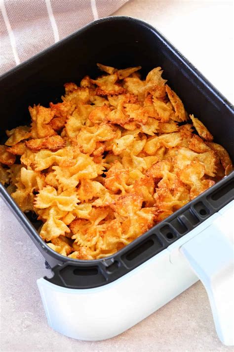 Cheesy Air Fryer Pasta Chips Crunchy Creamy Sweet