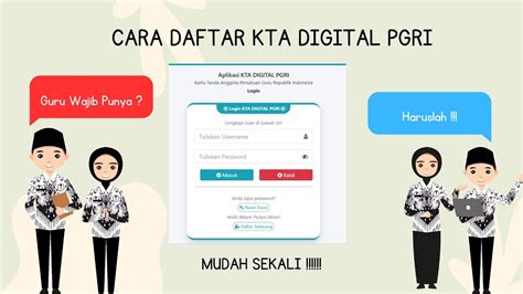 CARA DAFTAR KTA DIGITAL PGRI 2024 II GURU WAJIB PUNYA KARTU TANDA