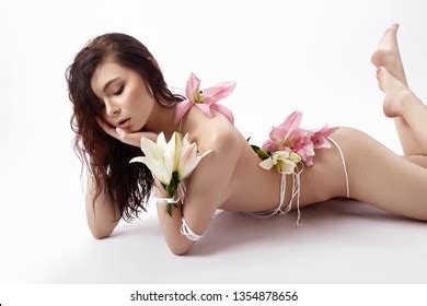 Nude Woman Tied Rope White Pink Stock Photo 1361678711 Shutterstock