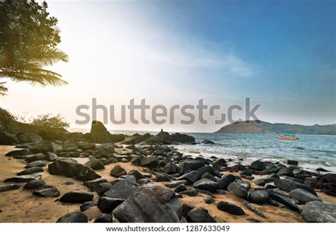 Beautiful Sunset Gokarna Kudle Beach India Stock Photo Edit Now