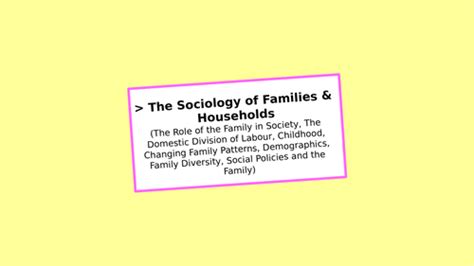 Families And Households 16 18 Functionalist View Gcse Sociology Aqa