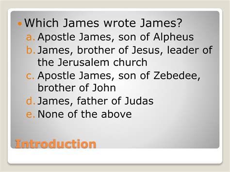 PPT - The Epistle of James PowerPoint Presentation, free download - ID ...