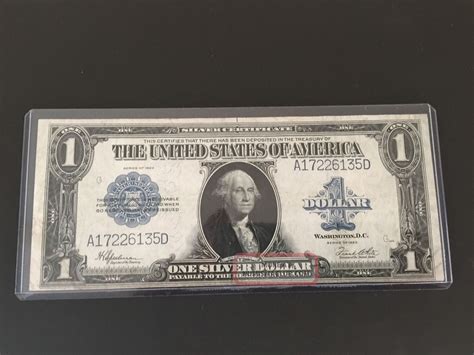 1923 Large Size 1 Dollar Bill Silver Certificate Very