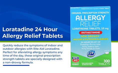 Amazon Rite Aid Hour Loratadine Mg Allergy Relief Tablets