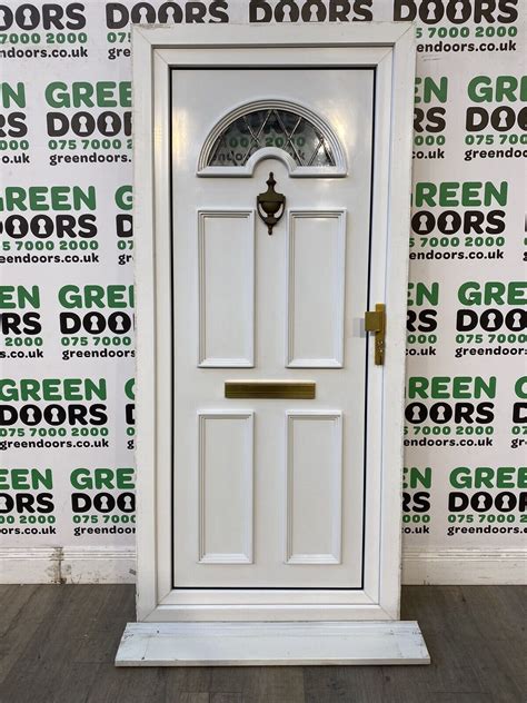 Upvc White Front Door | Green doors