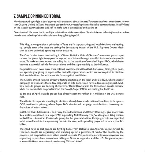 News Editorial Outline Examples Format Pdf