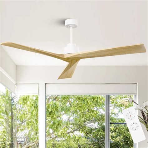 Amazon Kapoefan Ceiling Fan No Light With Remote Modern Wood