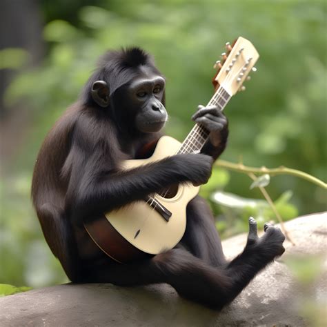 A monkey playing the guitar - Impossible Images - Unique stock images ...