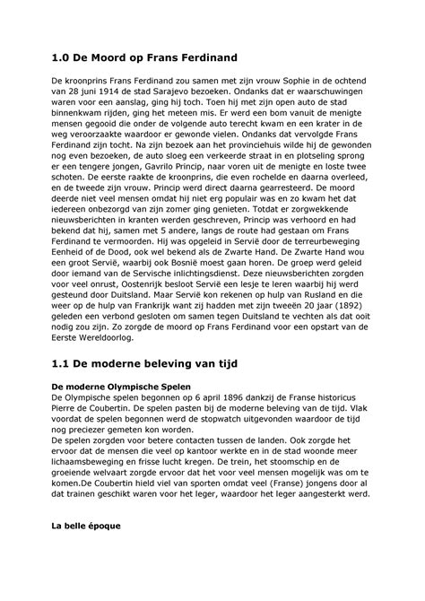 Samenvatting Gs Hoofdstuk Tm Begrippenlijst De Moord Op Frans