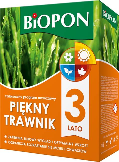 Nawóz odżywczo regeneracyjny do trawników BIOPON Piękny Trawnik LATO