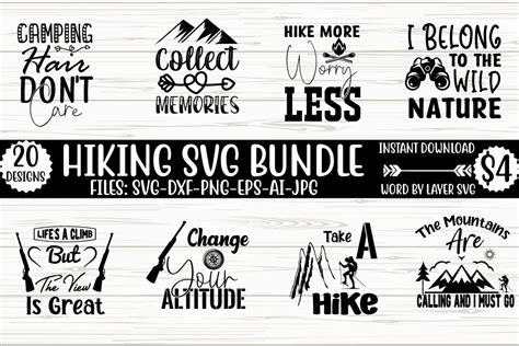 Hiking Svg Bundle Vol 3 Bundle · Creative Fabrica